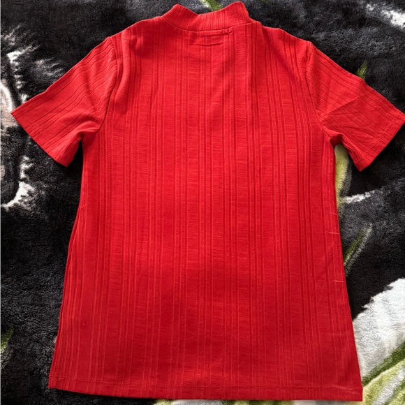 Forever 21 Womens Orange Turtleneck Short Sleeve - Picture 3 of 3